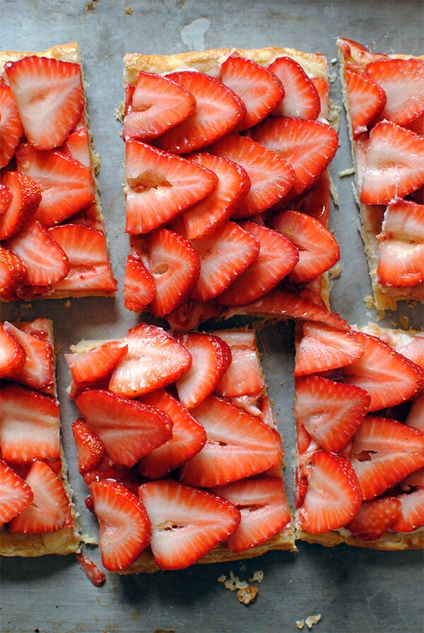 Strawberry Puff Pastry Tart slices
