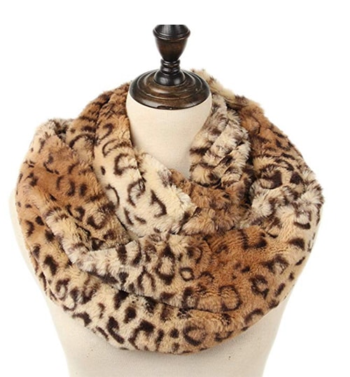 Basic Bitch Gift Guide - Faux Fur Leopard Infinity Scarf