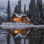 Winter Hashtags - Cozy Winter Cabin on the Lake