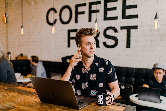 Millennial Slang and Gen Z Phrases - guy in coffeeshop