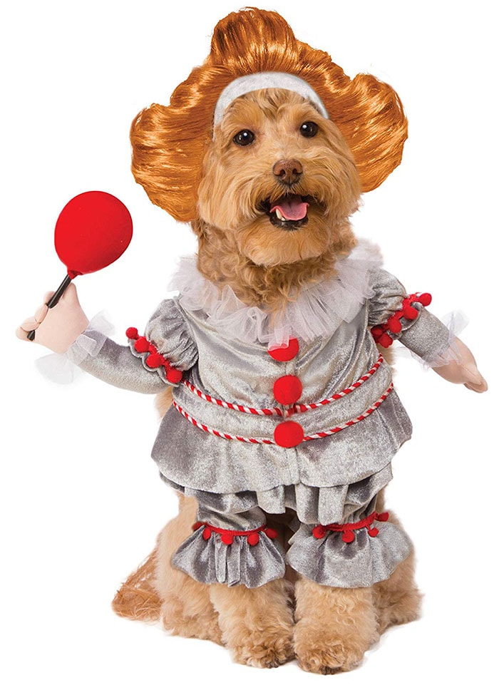 Funny Dog Costumes for Halloween - Pennywise IT Clown