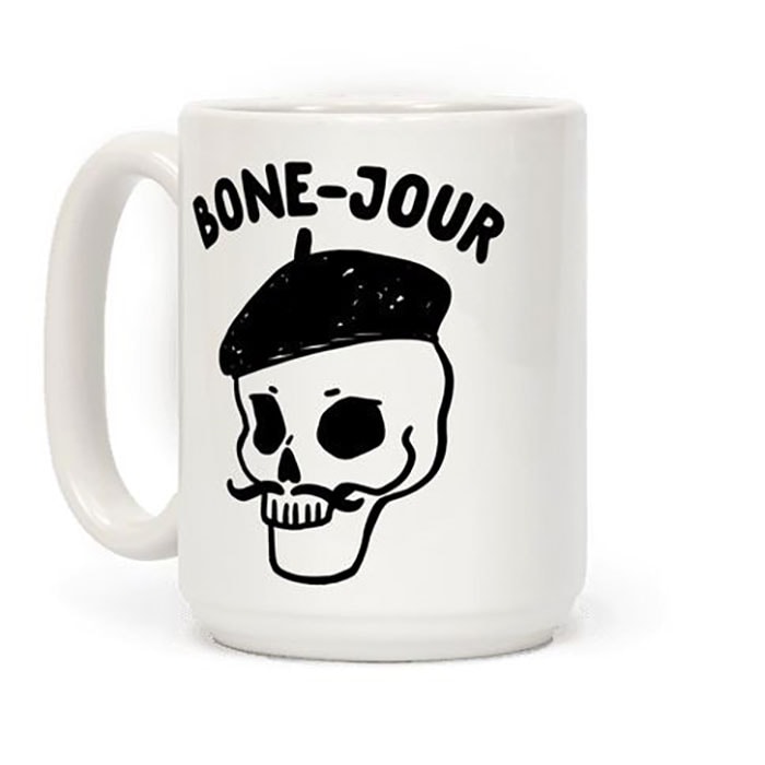 Halloween Puns - Bone Jour Mug