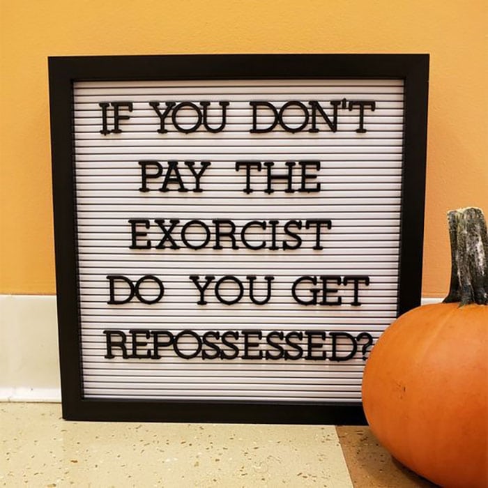 Halloween Puns - Repossessed Sign
