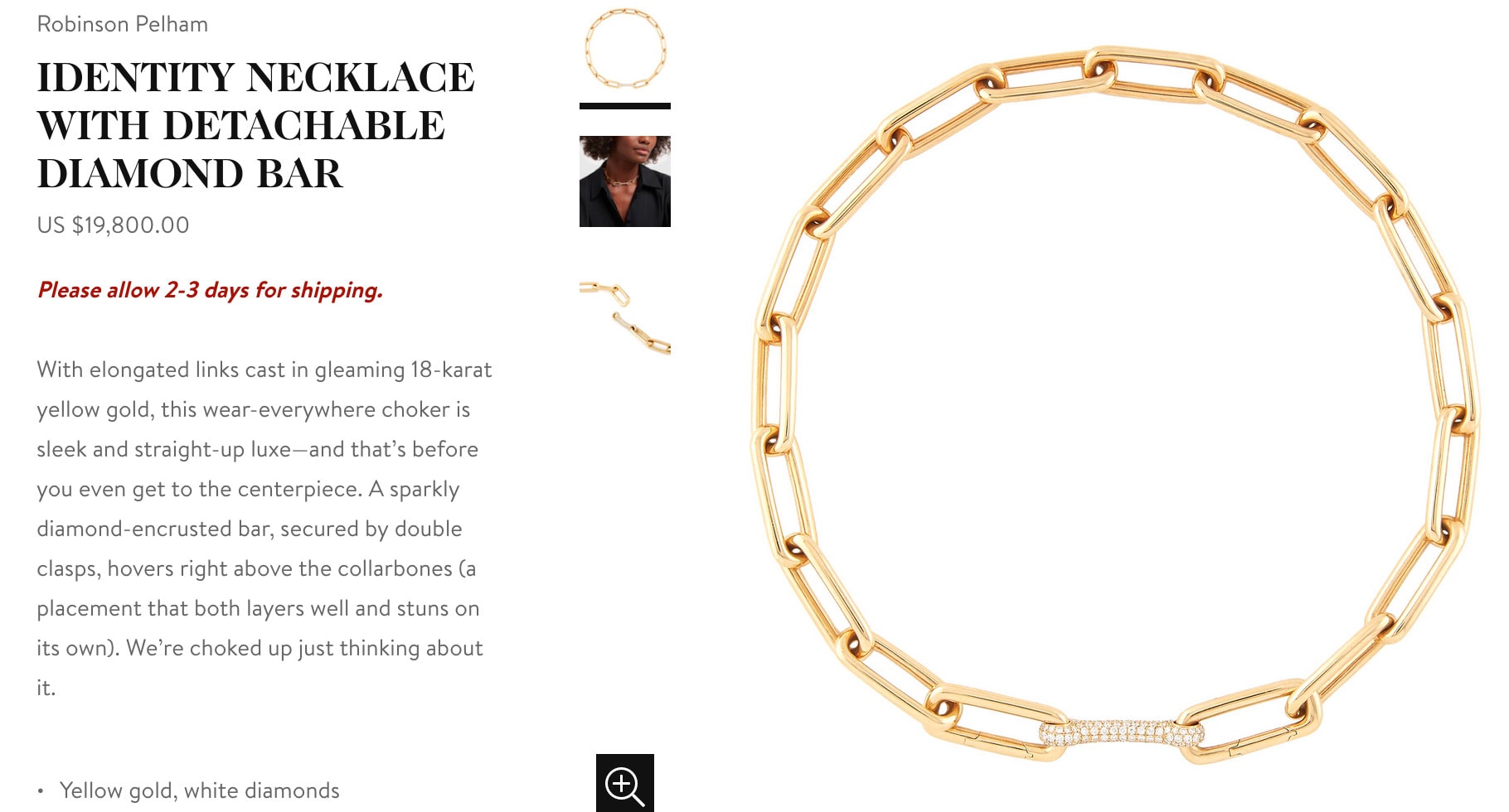 Goop Gift Guide Holiday 2019 - Diamond Identity Necklace