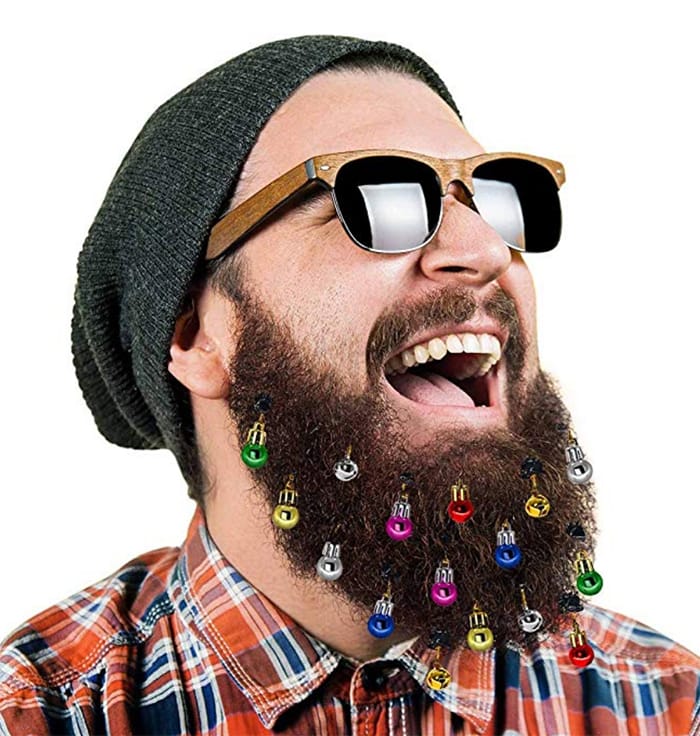 Tacky Christmas Party Ideas - Beard Ornaments