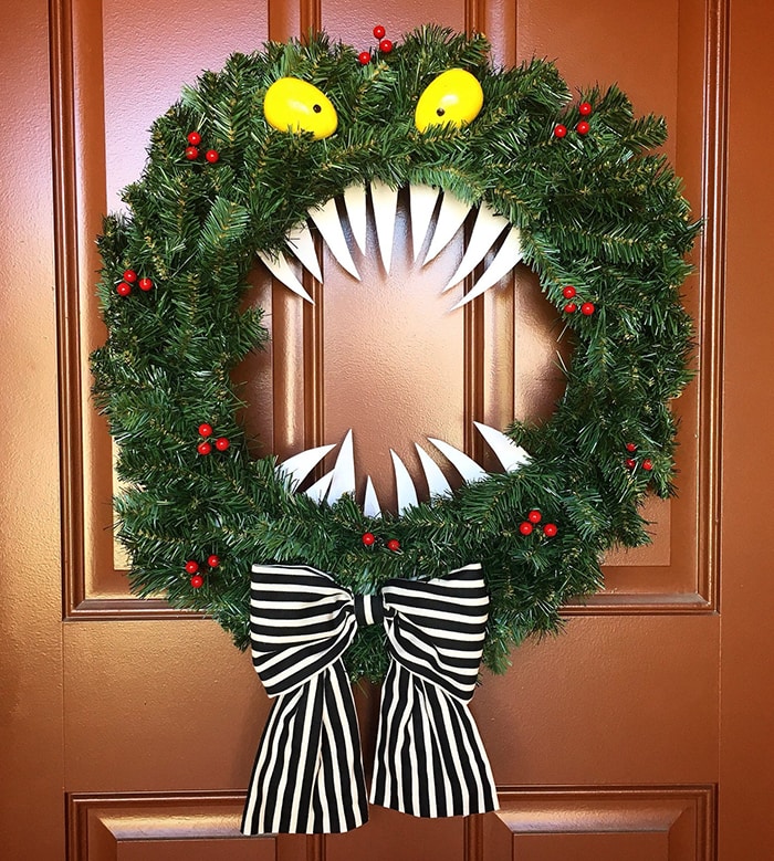 Tacky Christmas Party Ideas - Nightmare Before Christmas Man Eating Wreath
