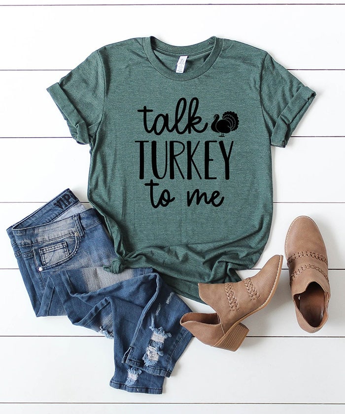 Thanksgiving Puns - talk turkey to me shirt