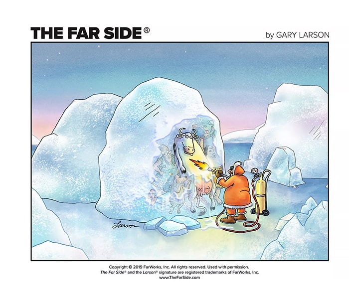 The Far Side Comics Are Back Online - thawing cow