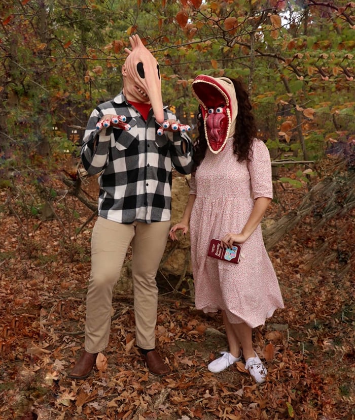 Halloween Costumes With Masks - Adam and Barbara from Beetlejuice