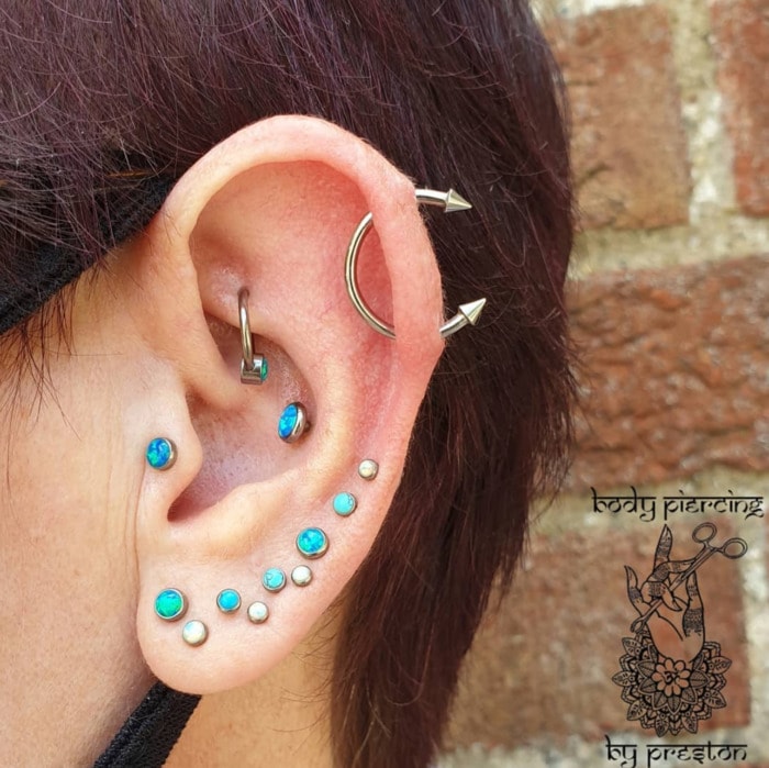 Types of Ear Piercings - multiple