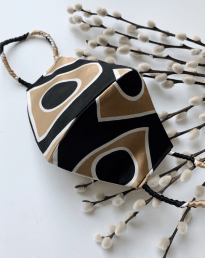 Ola Black and Brown Pattern Face Mask