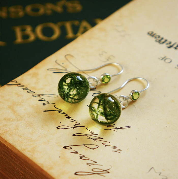 Cottagecore Fashion - Scottish moss earrings