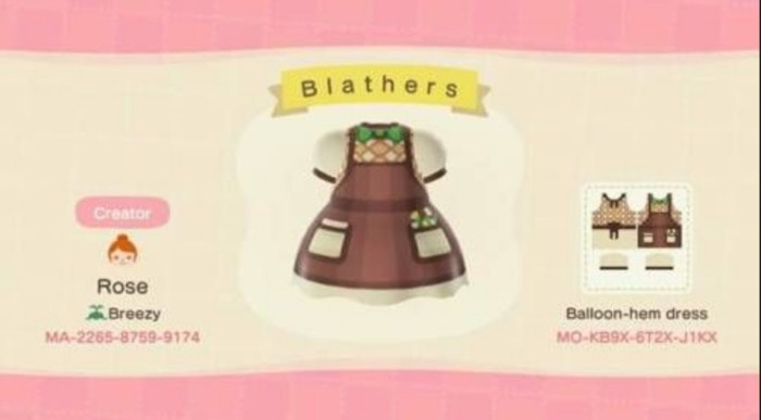 Fall Outfits Animal Crossing - Brown Blathers dress