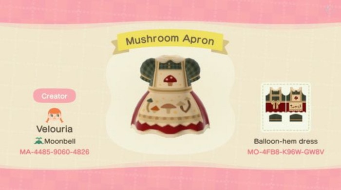 Fall Outfits Animal Crossing - Cottagecore mushroom apron