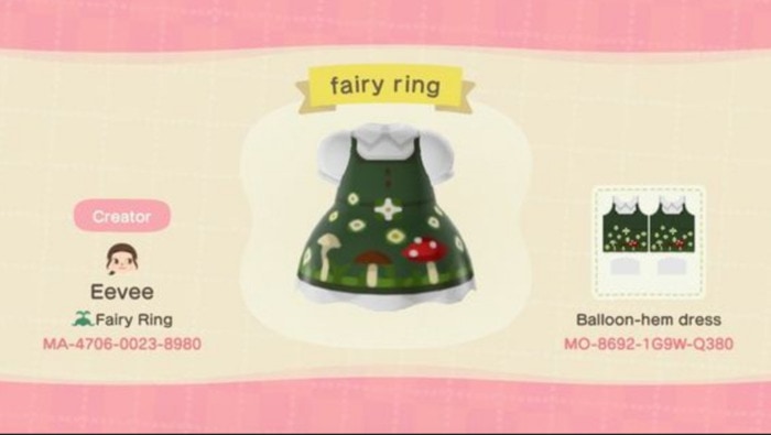 Fall Outfits Animal Crossing - Mushroom Fairy Dress