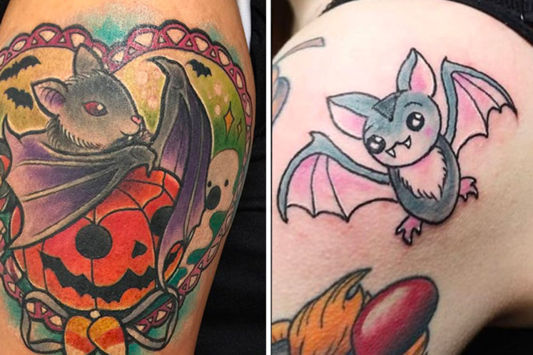 Nothing Says “I Am the Night” Like These Adorable Bat Tattoos