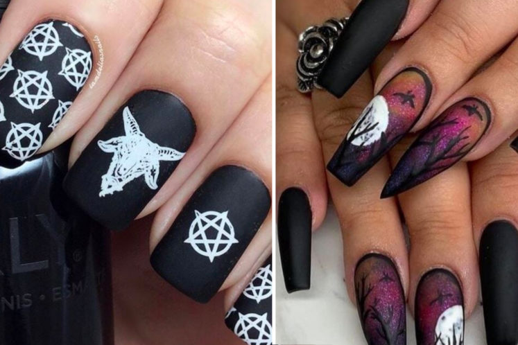 These 23 Black Halloween Nails Will Have You Ready for Spooky Season