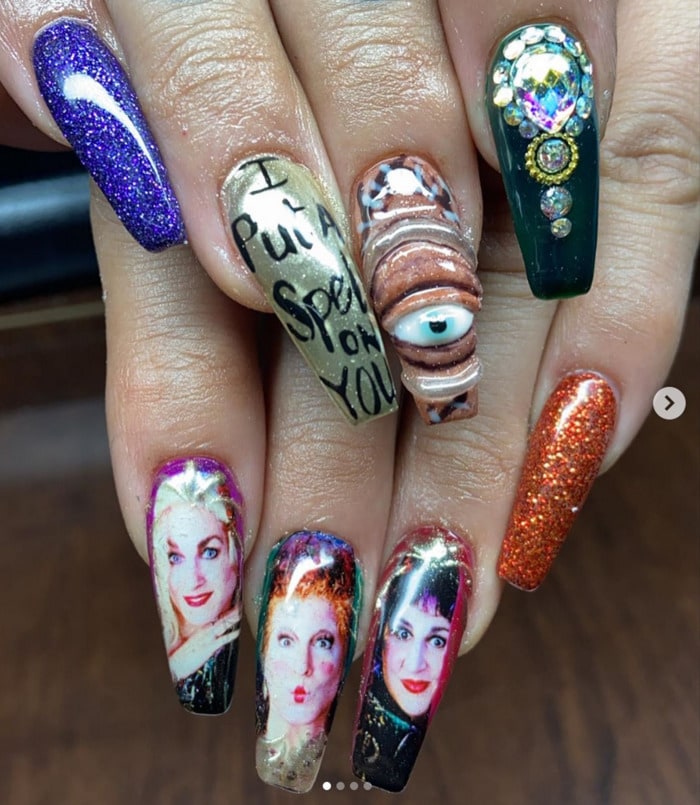 Hocus Pocus Nail Art - I Put a Spell On You