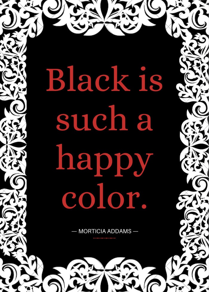 Black is such a happy color.
