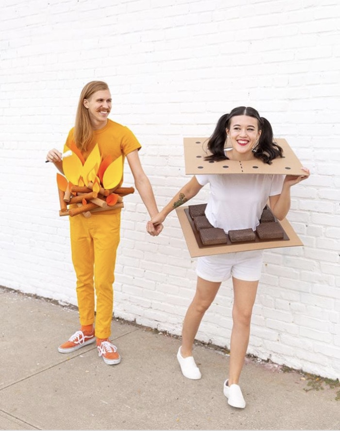 funny couples costumes - Smores