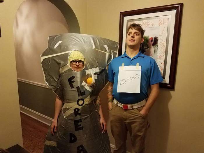funny couples costumes - Florid Idaho Simpsons