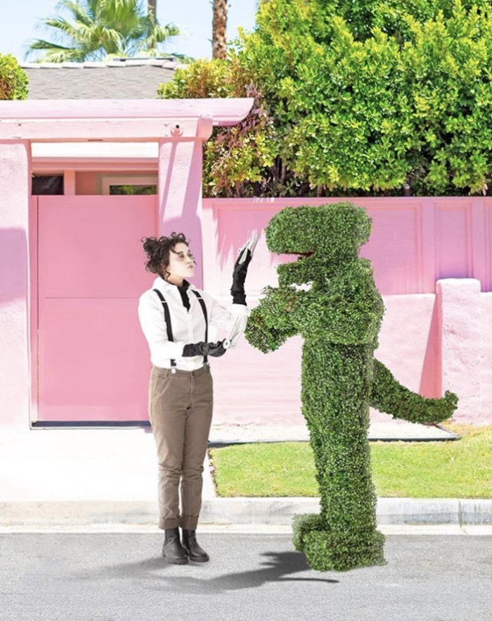 funny couples costumes - Edward Scissorhands and his Topiary