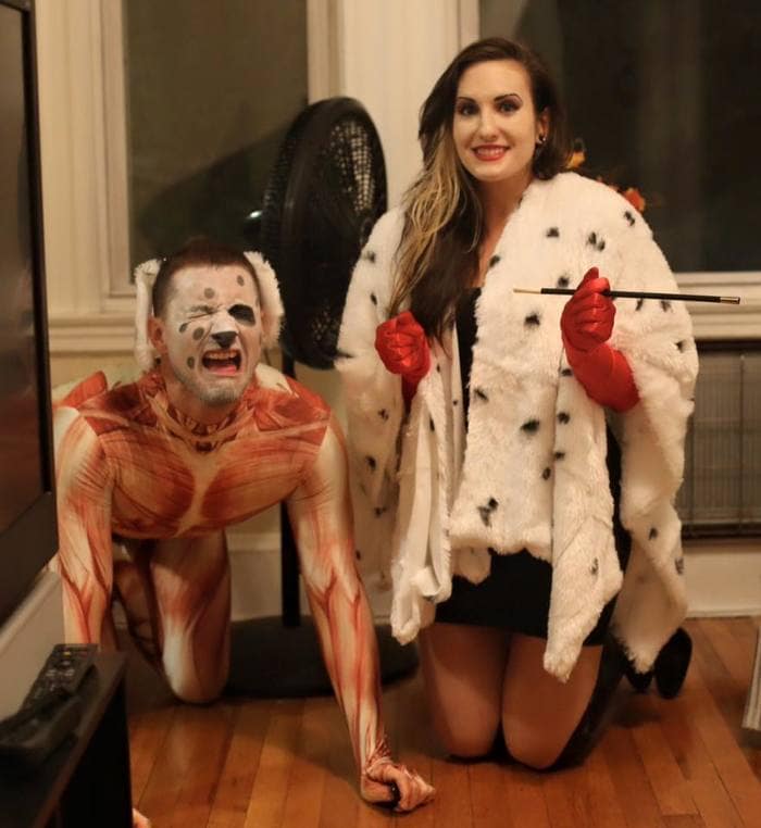 funny couples costumes - Curella and a Dalmation