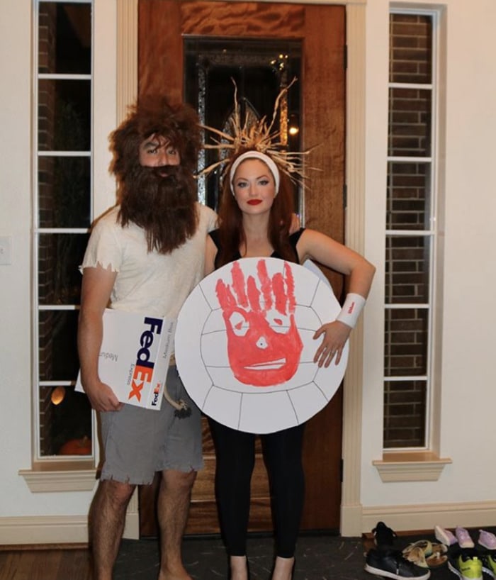 funny couples costumes - Chuck and Wilson from Castaway