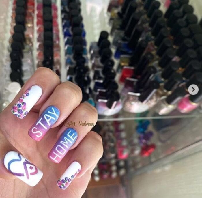 2020 Nails - Stay at home theme