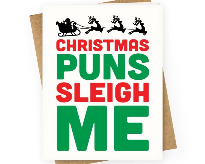 Sleigh Puns - Christmas puns sleigh me