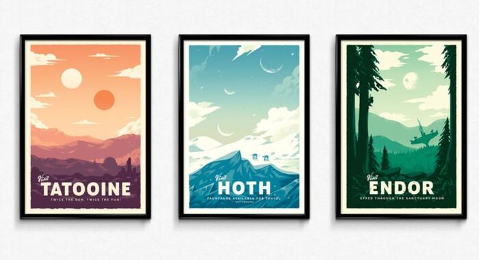 Star Wars Gifts - Retro Travel Posters