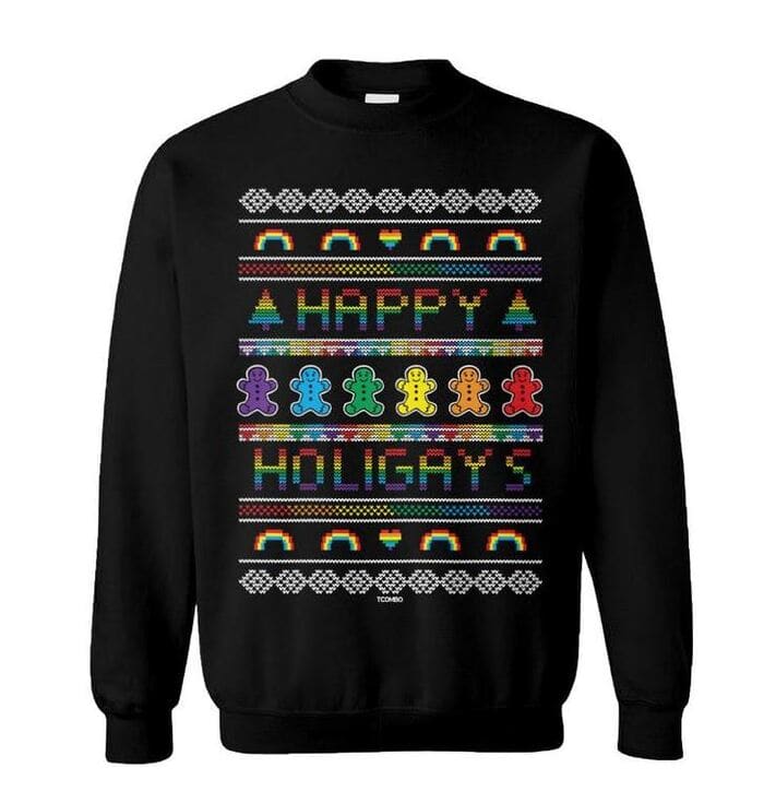 Ugly Christmas Sweaters - Happy Holidays LGBT
