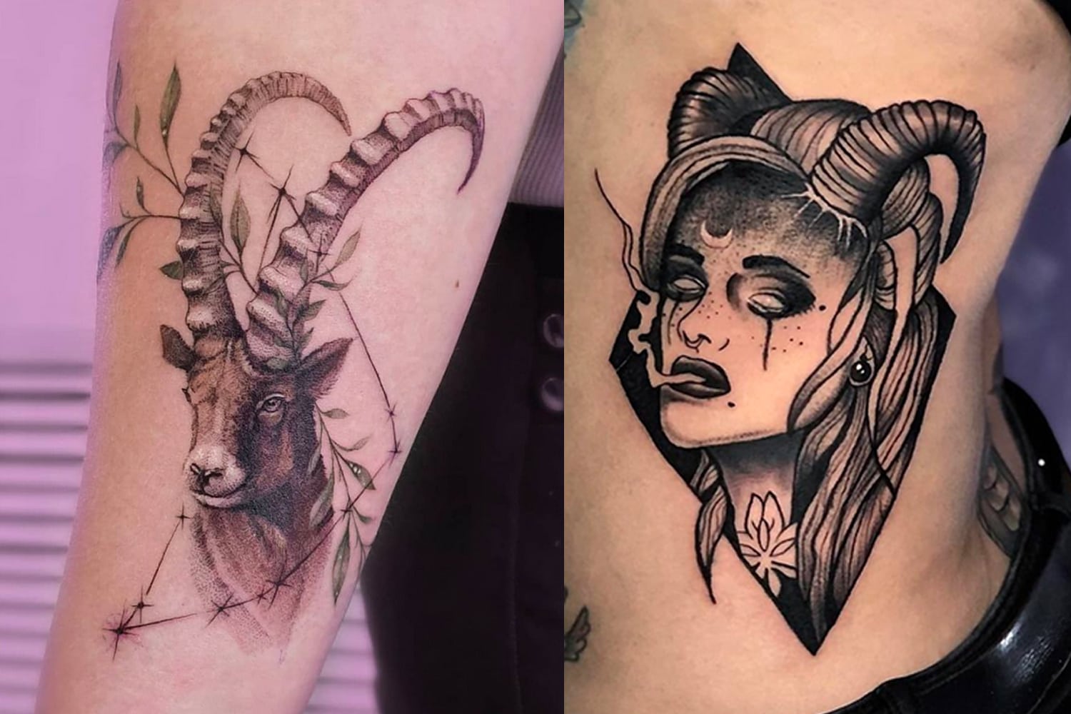 Strong Capricorn Tattoo Zodiac Tattoo Ideas  Tattoo Glee