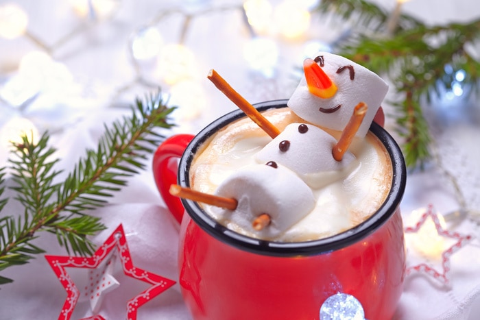 Christmas Jokes - Snowman Marshmallow in Hot Chocolate
