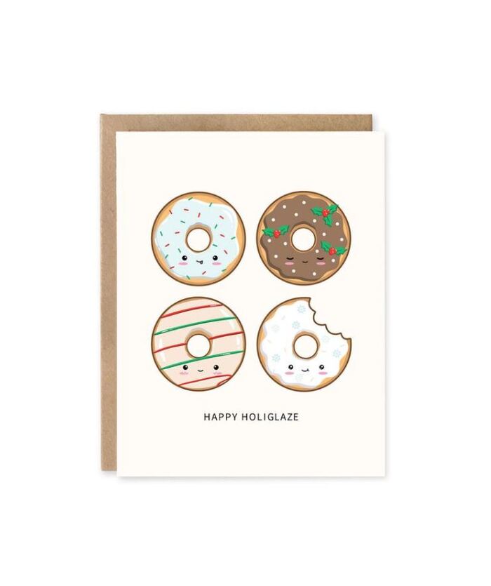 Christmas puns - Happy Holiglaze donut