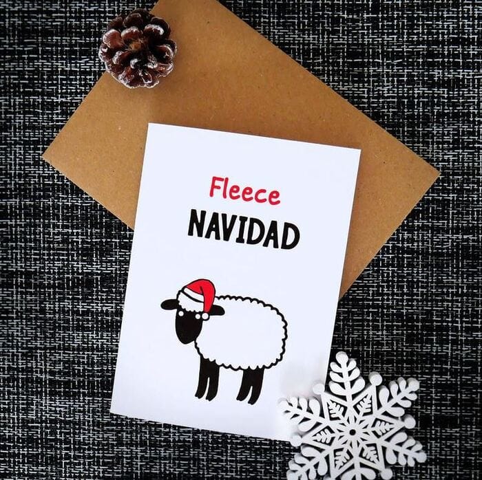 Christmas puns - Fleece Navidad Christmas sheep