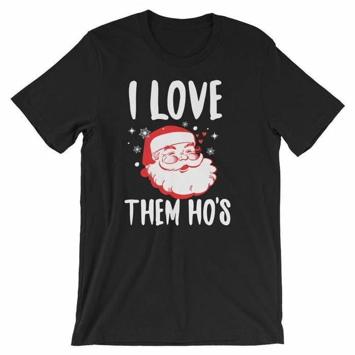 Christmas Puns - I love them Ho's Santa Tshirt