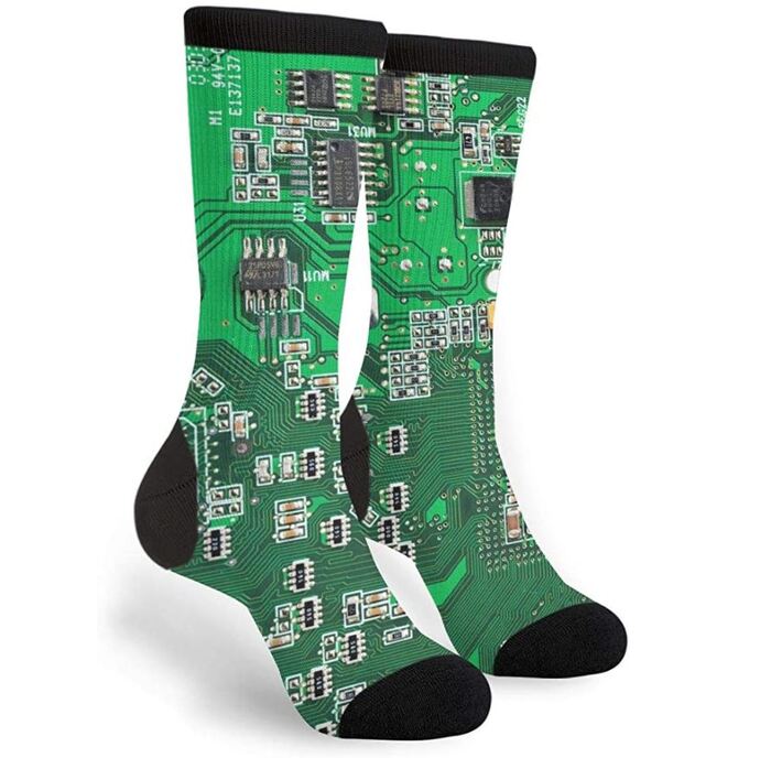 Computer Geek Gifts - Circuit Board Socks