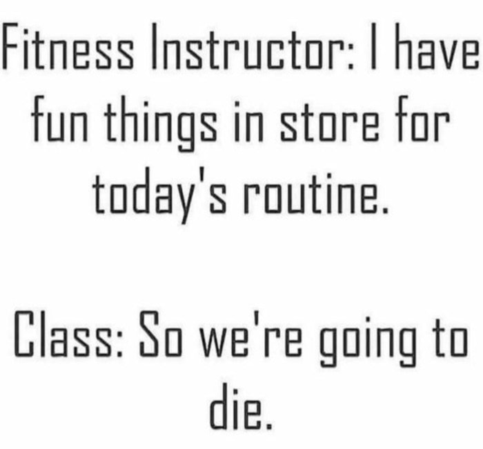 Funny Workout Memes - Fitness Instructor