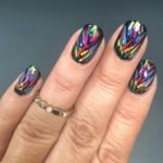 Wonder woman nails - Neon metallic multicolored