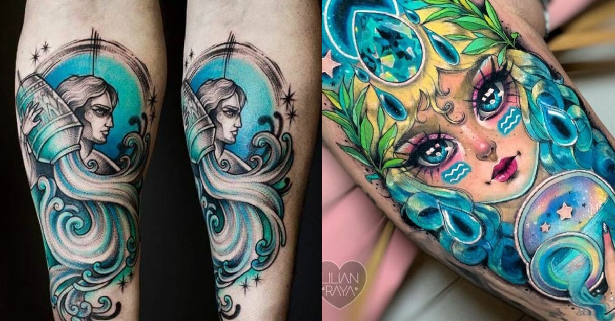 Aquarius tattoos are always a hit! ♒️ Take a look at some of my favori... |  TikTok