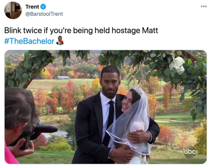 The Bachelor Tweets - Matt and Victoria Wedding