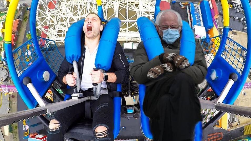 Bernie Sitting Memes - Rollercoaster