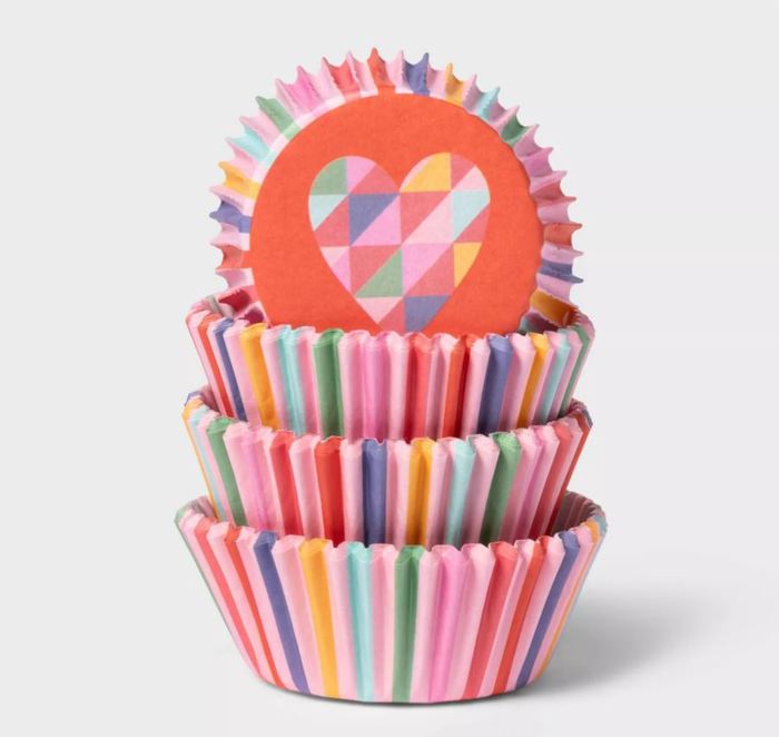 Target Valentines Day - Rainbow Hearts Baking Cups