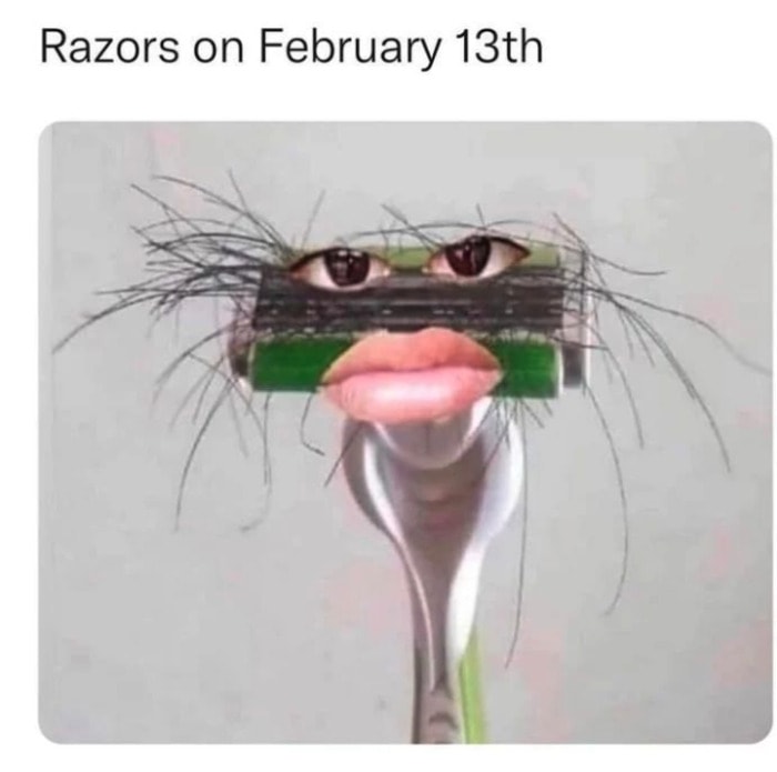 Valentine's Day Memes - razors 