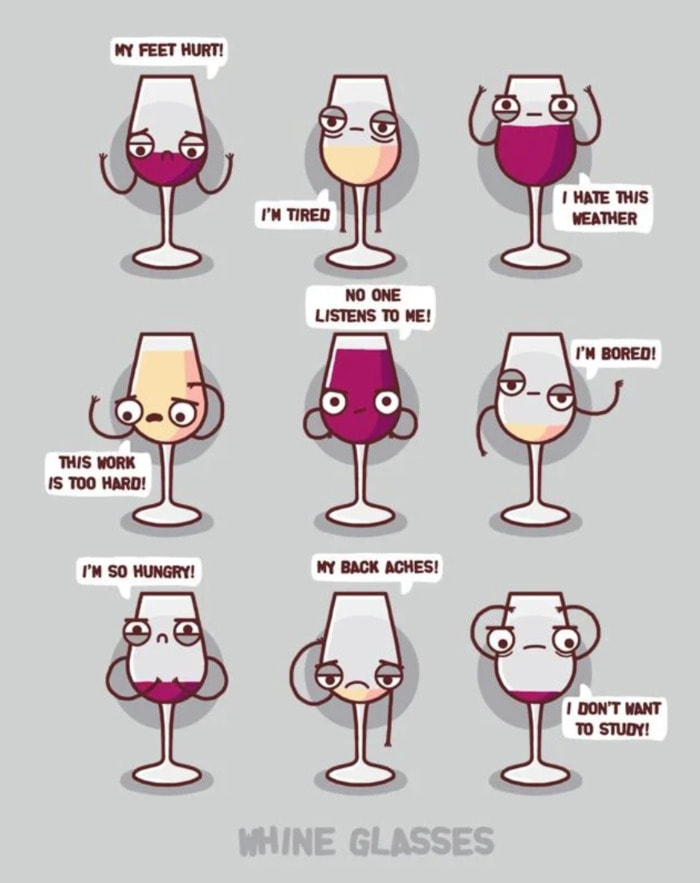 Wine Puns - whine glasses