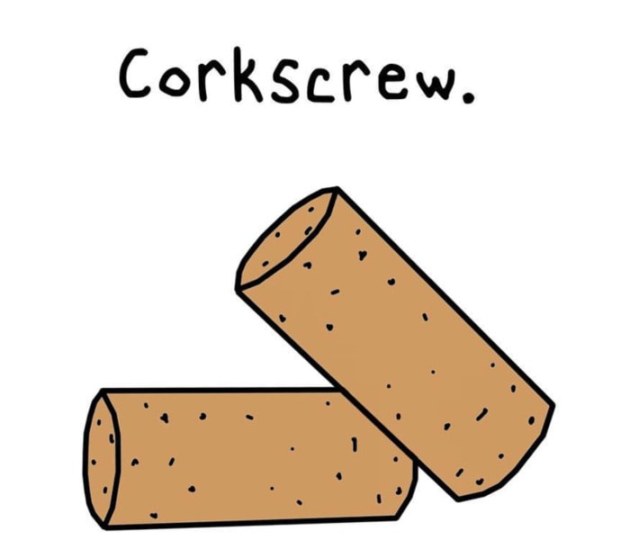 Wine Puns - corkscrew
