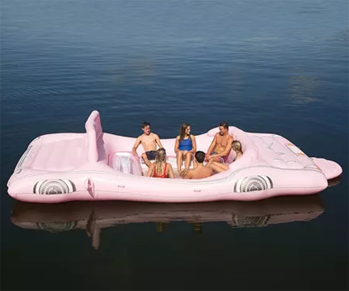 Inflatable Pink Limo - on lake