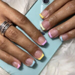 Spring Nail Designs - square pastel french tips