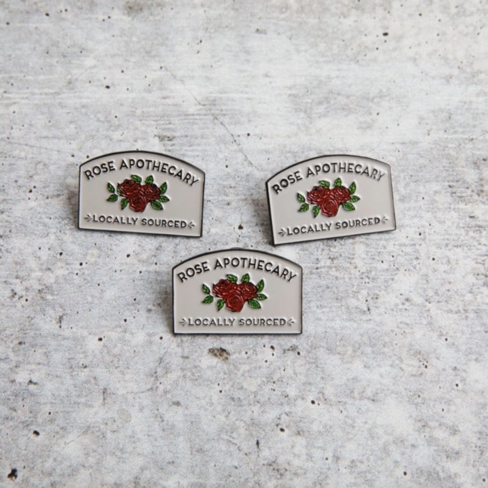 Schitt's Creek Gifts - Rose Apothecary lapel pins